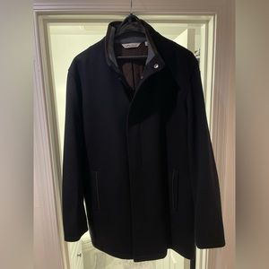 Peter Millar Crown Flex Fleece City Coat - Black, Medium